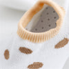 White Dotted Brown Silicone Socks Shoes 2712 A