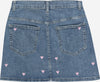 Only Heart Embroided Denim Skirt 13217