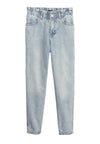 GA P High Rise Mom Jeans Acid Blue Denim Pant 13473