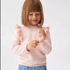 Best Less Shoulder Frill Light Pink Knitted Sweater 12585