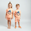 HT Train Peach Shirt Shorts Set Minor Wrinkles 13491