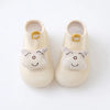 Bear Cream Silicone Socks Shoes 2608 A