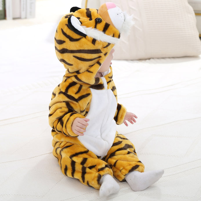 Tiger Costume Mustard Quilted Romper Onesie Suit 12453 MamasLittle