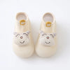 Bear Cream Silicone Socks Shoes 2608 A