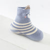 Bear Face Lining Sky Silicone Socks Shoes 2607 D