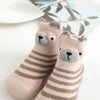 Bear Face Lining Light B Silicone Socks Shoes 2607 F