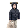 Black Gold Black Hooded Puffer Jacket 13315