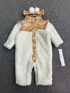 Nicole Miller Fur Romper with Headband #13236