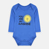 ML You are My Sunshine Royal Blue Full Sleeves Bodysuit 8801