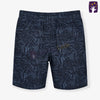 CRT Blue Elastic Waist Cotton Shorts 10372