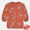 NUTMEG Floral Brick Fleece Sweatshirt 11483