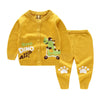 DONG Dino Roar Mustard Knitted Winter 2 Piece Suit 9647