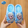 Elsa Snow Sky Rubber Sole Warm Cotton Winter Slippers 4414