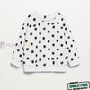 MN G Black Polka Dots White Fleece Sweatshirt 11307