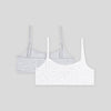 MONOPRIX Stars Grey Organic Cotton Bralette 2 pcs Pack #11966