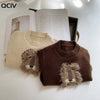 Lion Brown Knitted Sweater 9888