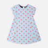 KNZ Hearts Sky Blue Frock 8385