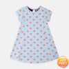 KNZ Hearts Sky Blue Frock 8385