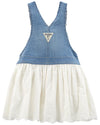 CRT Eyelet Denim Dungaree Style Dress 10879