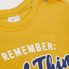 HM Remember Good Things Yellow LB Cut Fleece Sweatshirt 9021