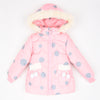 Polka Dots Pink Hooded Puffer Jacket 11321