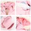 Polka Dots Pink Hooded Puffer Jacket 11321