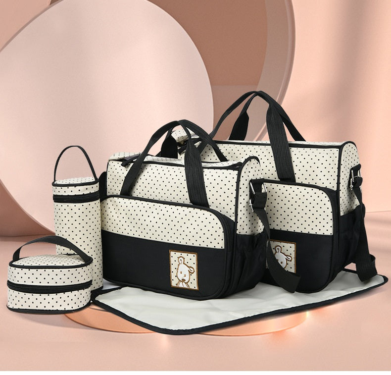 Bear Polka dots 5 Piece Set Baby Accessories Bag 2289 – MamasLittle