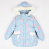 Polka Dots Sky Hooded Puffer Jacket 11322