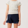 MN Ruffle Navy Girls Shorts 10515