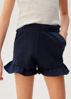 MN Ruffle Navy Girls Shorts 10515