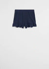 MN Ruffle Navy Girls Shorts 10515