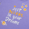 ML Believe in Your Dreams Purple Romper 7014