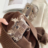 Lion Brown Knitted Sweater 9888