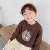 Lion Brown Knitted Sweater 9888