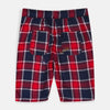 LH Red Navy Check Cotton Shorts 8394