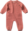 ALANA Brick Red 2 Pockets Knitted Bodysuit Romper Onesies 11596