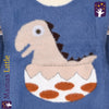 Dino Egg Front Pocket Blue Soft Knitted Sweater 9588