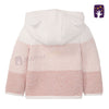 LPU Pink Block Hooded Thick Knitted Cardigan 10046