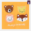 ZR Always Friends Yellow Orange Terry Sweatshirt 9666