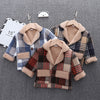 Orange Check Butter Fur Blazer Coat 11436