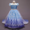 Frozen Blue Fairy Frock with Long Tail 11808