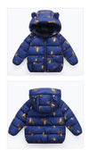 Blue Bear Hooded Puffer Jacket 9736