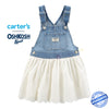 CRT Eyelet Denim Dungaree Style Dress 10879