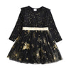 VKT Gold Black Full Sleeve Fancy Frock 11153