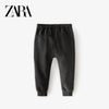 ZR Slide Zip Black Terry Trouser 9715