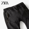 ZR Slide Zip Black Terry Trouser 9715