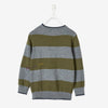 VRB Dinosaur Green Grey Stripes Sweater 9011