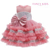 Ruffle Hem Tulle Dress with Bow Knot 10421