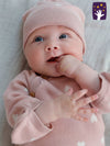 VRB Heart Pink Knitted Sweater with Mittens Set 10032