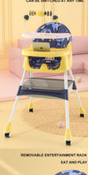 Baby High Chair Navy With Deattachable Wheels